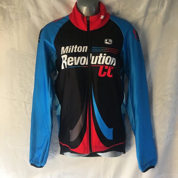 Men's Giordana Milton Revolution CC Long Sleeve Cycling Jersey Blue Size M - Picture 1 of 16